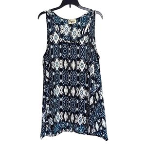 Show Me Your Mumu Caravan Racerback Tank Top Draped Hem S